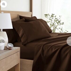 Chocolate Brown 6-Piece Sheet Set Queen Size